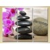 Pictură Gallerix Triptych Massage stones and orchid 01 (2699494)