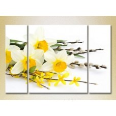 Pictură Gallerix Triptych Daffodils and Willow 01 (2699493)