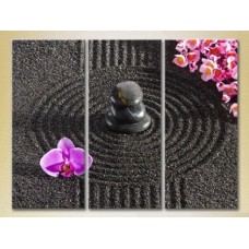 Pictură Gallerix Triptych Orchids and massage stones (2699506)