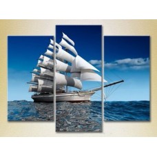 Pictură Gallerix Triptych Sailboat (2180952)