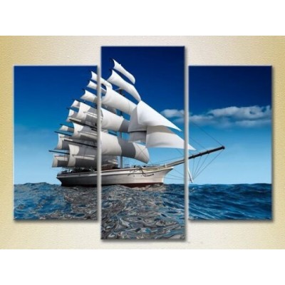 Pictură Gallerix Triptych Sailboat (2180952)