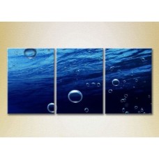 Pictură Gallerix Triptych Bubbles in the Sea 01 (2180944)