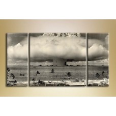 Картина Gallerix Triptych Nuclear Explosion Bikini Atoll (1150575)