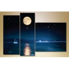 Pictură Gallerix Triptych moonlit night (1529815)