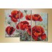 Pictură Gallerix Triptych poppies red (1563284)