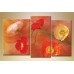 Pictură Gallerix Triptych five poppies (1563269)