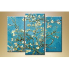 Pictură Gallerix Triptych Blossoming almond branches (1563273)