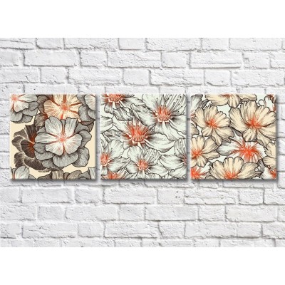 Pictură Gallerix Triptych Floral Abstraction (500739)