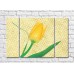 Pictură Gallerix Tulip on a yellow grid background (500741)