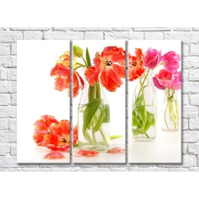 Картина Gallerix Tulips in glass bottles (500742)