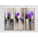 Pictură Gallerix Purple flowers on an abstract gray background (3572526)