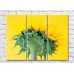 Картина Gallerix Sunflower flower on yellow background bottom view (500793)