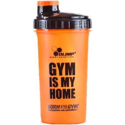 Shaker pentru nutriție sportivă Olimp Shaker Orange (Gym Is My Home) 700ml