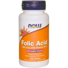 Vitamine NOW Folic Acid 800mcg 250tab