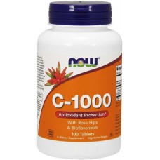 Vitamine NOW Vitamin C-1000+Rose Hips&Bioflavonoids 100tab