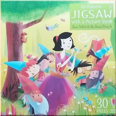 Книга Snow White and the Seven Dwarfs picture book and jigsaw (9781474929059)