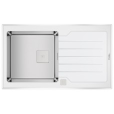 Кухонная мойка Teka Diamond RS15 1B 1D 86 White Inox + Glass White