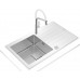 Кухонная мойка Teka Diamond RS15 1B 1D 86 White Inox + Glass White