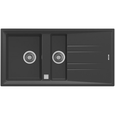 Кухонная мойка Teka Stone 60 B TG 11/2B 1D Black Metallic
