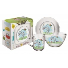 Set veselă pentru copii OSZ Bunny and Kitten S3 (18c2048IP)