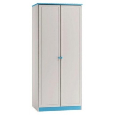 Детский шкаф Poland № 02 80х182cm White/Blue