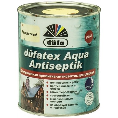 Пропитка для дерева Dufa Düfatex Aqua Antiseptik 0.75L