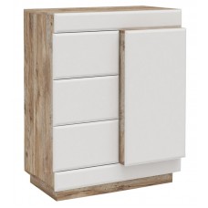 Тумба КМК Roxet 1 Yuccon Oak/White Gloss (0554.2)