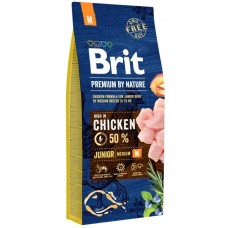 Hrană uscată pentru câini Brit Premium By Nature Junior M 15kg