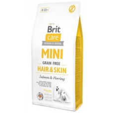 Hrană uscată pentru câini Brit Care Mini Grain Free Hair & Skin 7kg