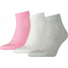 Женские носки Puma Unisex Quarter Plain 3P Prism Pink 35-38