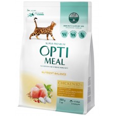 Hrană uscată pentru pisici Optimeal Cat Chiken 200g