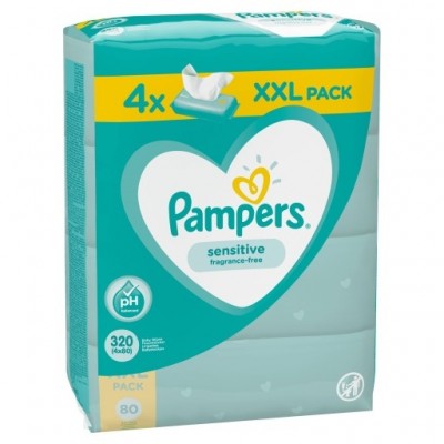 Детские влажные салфетки Pampers Sensitive 4x80