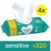 Детские влажные салфетки Pampers Sensitive 4x80