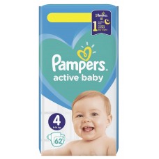 Подгузники Pampers Active Baby Jumbo Maxi 4/62pcs