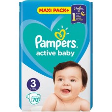 Подгузники Pampers Active Baby Jumbo Midi 3/70pcs