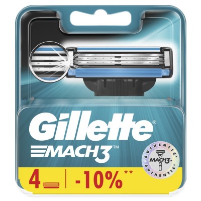 Кассеты для бритья Gillette Mach3 4psc