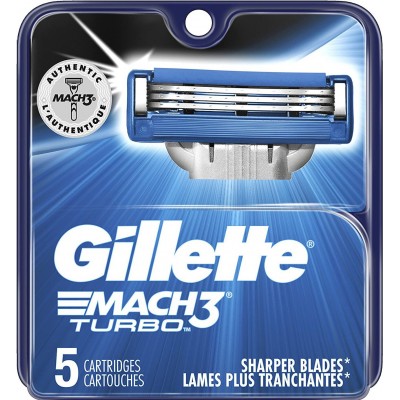 Кассеты для бритья Gillette Mach3 Turbo 3D 5psc