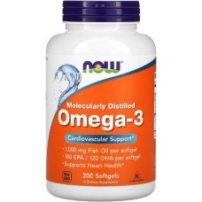 Витамины NOW Omega-3 1000mg 200cap