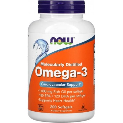 Vitamine NOW Omega-3 1000mg 200cap