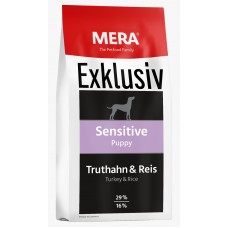 Hrană uscată pentru câini Mera Exclusive Sensitive Puppy Turkey & Rice 15kg