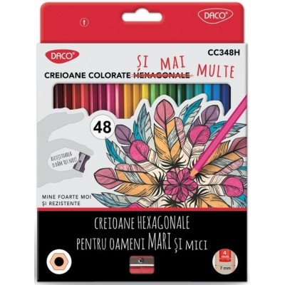 Creioane colorate Daco 48pcs (CC348H)