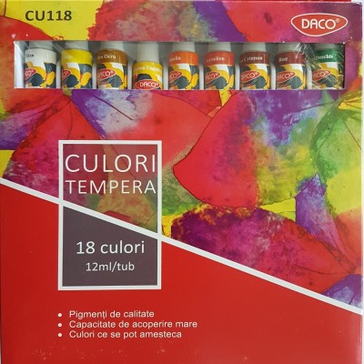 Vopsele de artă Daco 18 Colors 12ml (CU118)