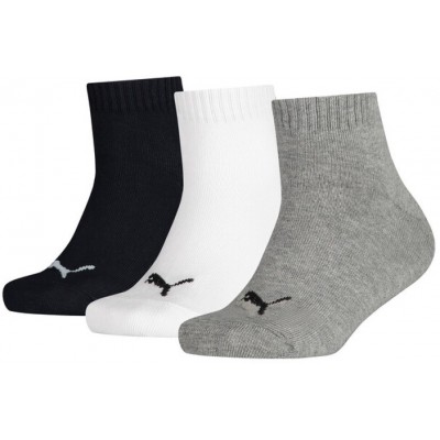 Детские носки Puma Kids Quarter 3P Gray/White/Black 31-34