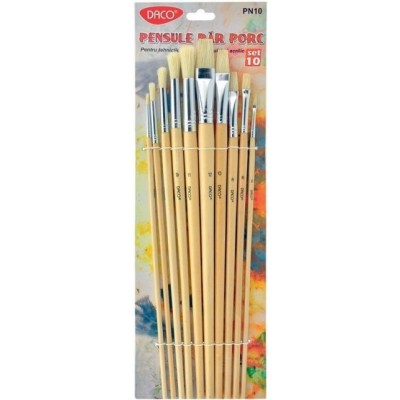 Set pensule pentru desen Daco 10pcs (PN10)