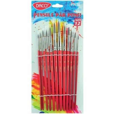 Set pensule pentru desen Daco 12pcs (PN12)