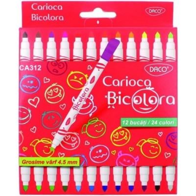 Set carioci Daco Bicolora 24 Colors (CA312)