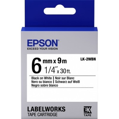 Panglică pentru imprimantă de etichete Epson LK2WBN C53S652003