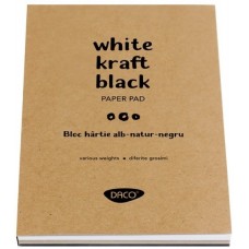 Hârtie pentru desen Daco A5 60p White/Beige/Black (BD503)