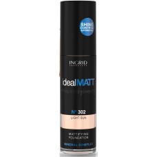 Fond de ten pentru față Ingrid Ideal Matt Mattifying Foundation Light Sun