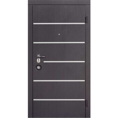 Uşă de exterior Lumea Fierului Forte+AV-5 Dark Wenge/White Silk (960x2040)